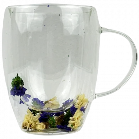 Чашка з подв. дном скло 250 мл арт. GP-GH2001 65046 И140