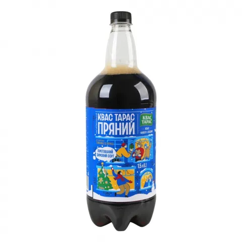 Квас Тарас Пряний 1,5 л зі смаком пряника та кориці