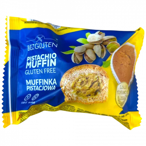 Мафін Bezgluten 60 г з фісташкою без глютену И775 (Польща)