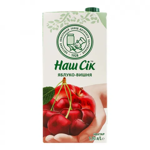 Нектар Наш Сік 1,93 л т/п Яблучно-вишневий