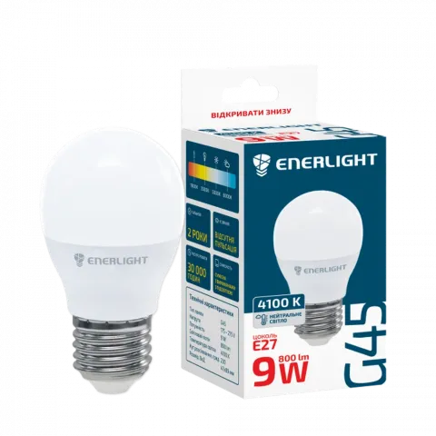Набір Лампа LED Enerlight G45 9Вт E27 3 шт.