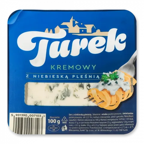 Сир Turek 100 г з блакитною пліснявою Вершковий