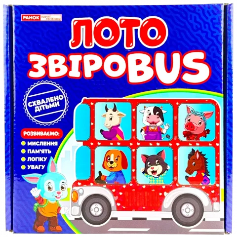 Навчальні ігри Ранок Лото Звіробус 3986-1 10109128У