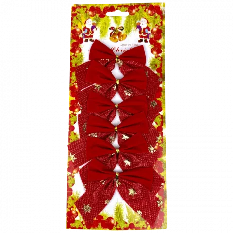 Набір бантиків 6 шт 88 см червоні арт. WJX25-3281 9245 И767