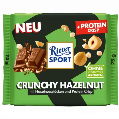 Шок Ritter Sport 75 г з фундуком протеїновий (Німеччина)