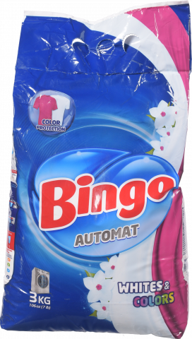 Порошок Bingo 3 кг автомат Whites and Colors