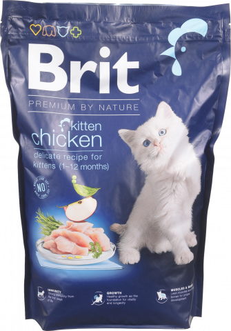Корм д/кошенят Brit Premium by Nature 1,5 кг з куркою