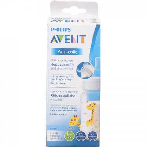 Пляшечка д/годування Avent Anti-Colic 260 мл 1 шт. Жираф SCF821/12