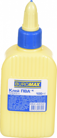 Клей ПВА BuroMax 100 мл ковпачок-дозатор BM.4832