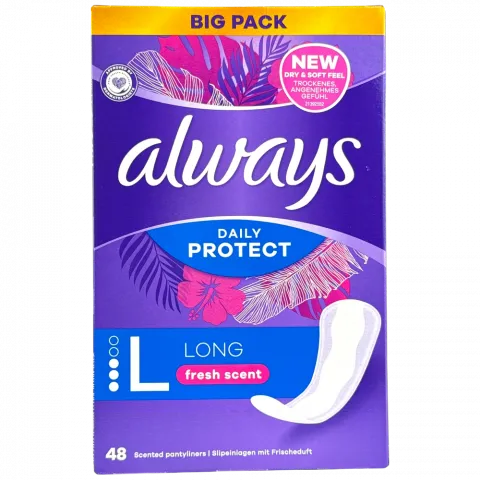 Прокладки щоден. Always 48 шт. Daily Protect Long Trio Свіж. аром.