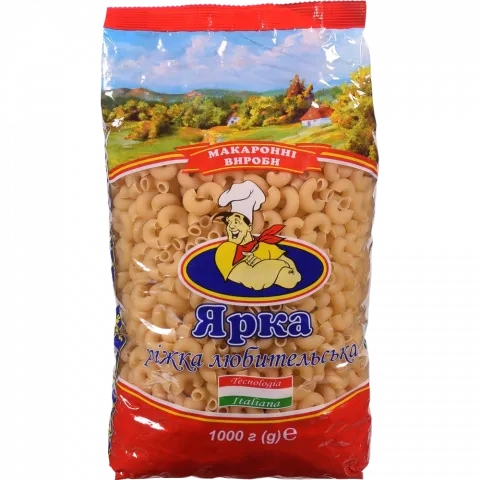 Макарони Ярка 1 кг Ріжка рифлена