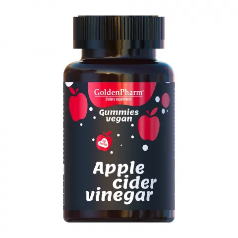 Добав.дієт.Golden Pharm Apple Cider веган.мармел.жув.60