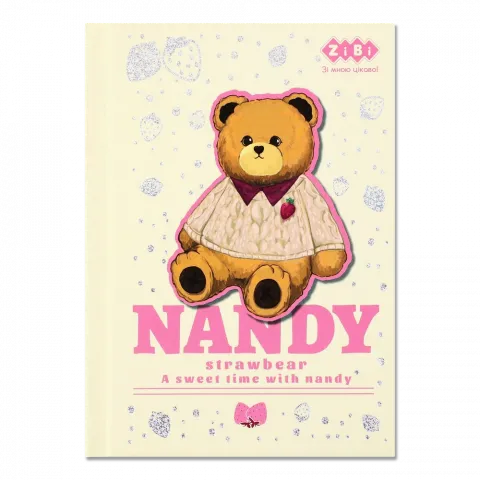 Блокнот ZiBi Kids Line Bear Toy А6 64 арк. кліт. Бежевий