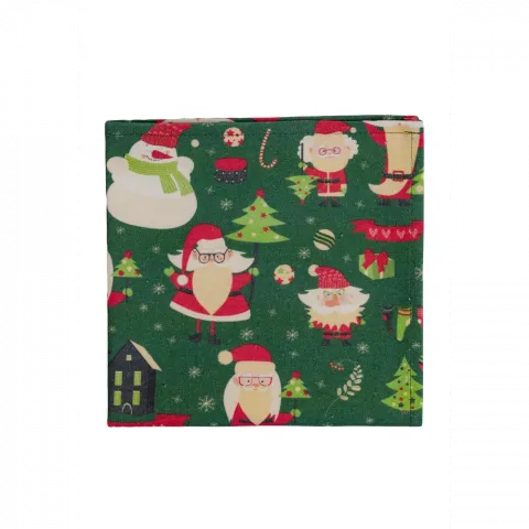 Серветка Прованс 40х40 см Санта на зеленому