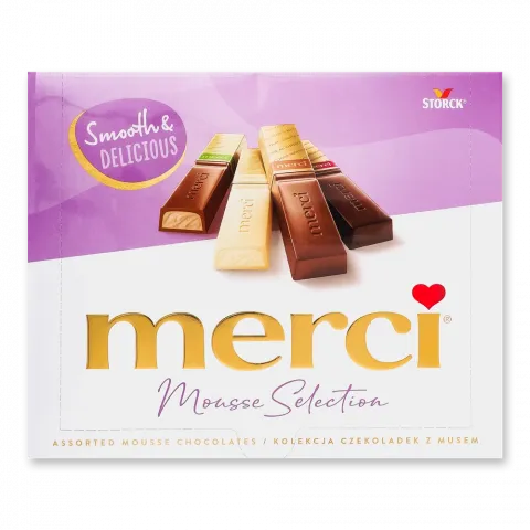 Цукерки Шторк Мерсі 210 г Mousse Chocolate