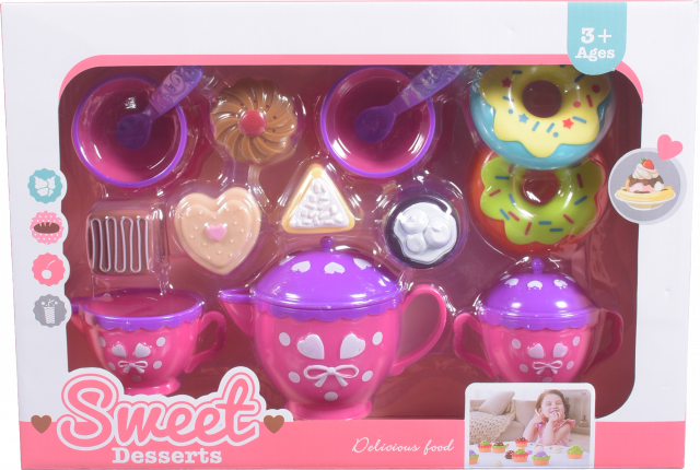 Іграшка ЮТ Набір чайний: посуд для чаювання, солодощі арт. YX498846 И165