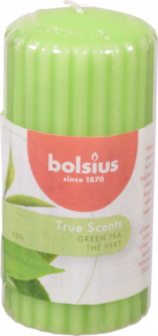 Свіча Bolsius ребриста 120/58 1 шт. True Scents зелений чай, 33 год., арт. 101925266743