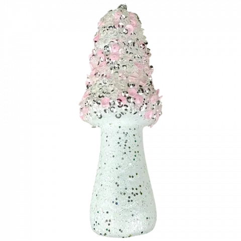 Прикраса ялинкова Гриб 123 см з присипкою арт. JS-24049-2 9245 И644