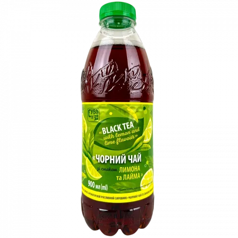 Чай Субота 900 мл чорн. зі смаком лимона та лайма