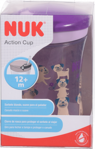 Поїльник Nuk 230 мл Evolution Action Cup д/дівч.