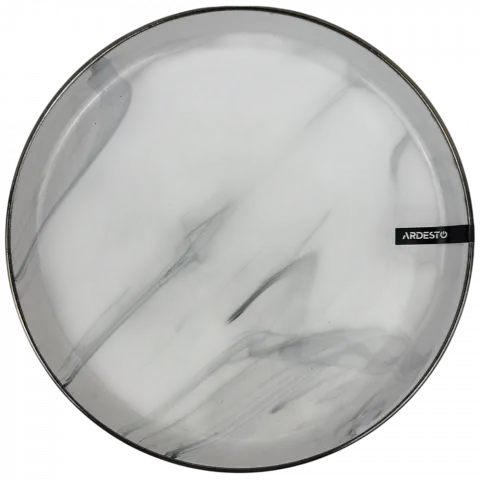 Тарілка керм. Ardesto Marmo 27 см біла AR2927MRW