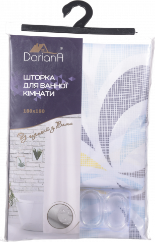 Шторка д/душу Dariana поліестер 180х180, 12 кілець XRQ-RP-116