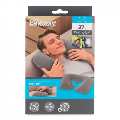 Бествей 67006 Надувна подушка д/шиї 37cмx24cмx10cм