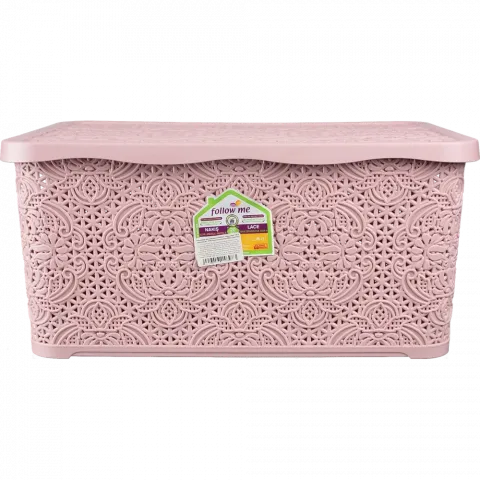 Контейнер для зберігання BURSEV мережево`, 20 л, пластик, арт. 2130 14 ніжно-рожевий И983 (Туреччин`