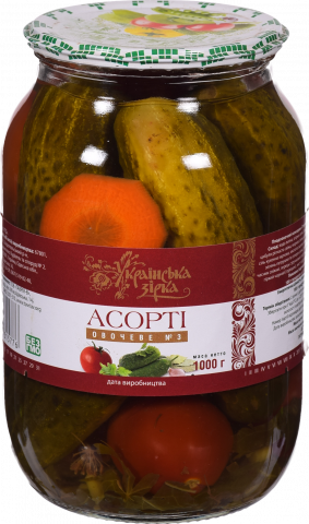 Конс Асорті Українська Зірка 1 кг Овочеве 3