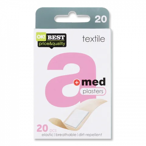 Пластир A-med Textile з текстильного матеріалу 20 шт.