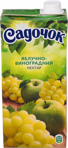 Нектар Садочок 0,95 л Яблучно-виноградний зел.