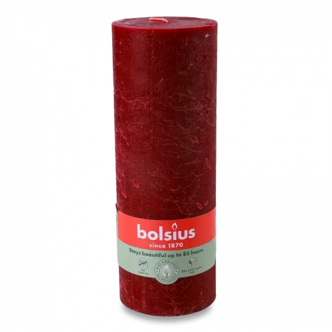Свіча Bolsius 190/68 рустік Червоний оксамит, арт. 103668850347