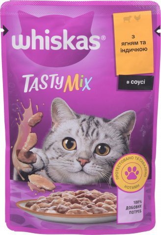 Корм д/котів Віскас Tasty Mix 85 г Ягня та Індичка