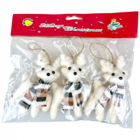 Прикраса ялинкова Олень 3 шт, 117 см кремовий арт. 2025PJ328 9245 И641