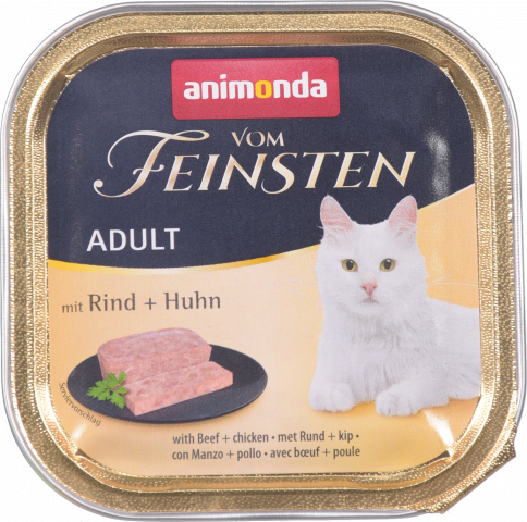 Корм д/котів Animonda 100 г Vom Feinsten з яловичиною та куркою