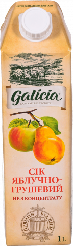 Сік Galicia 1 л Яблучно-грушевий