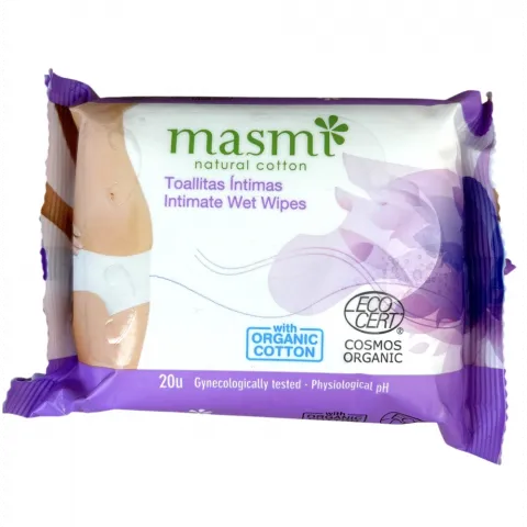 Серветки вологі Masmi 20 шт. д/інтимної гігієни органічні