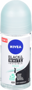Дезодор Nivea 50 мл deo кульк. чорне та біле Невидимий Fresh