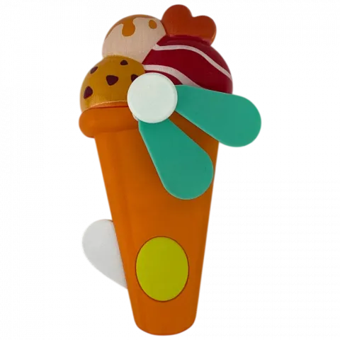 Іграшка ЮС Вентилятор ручний, морозиво ріжок QT240425187 И829