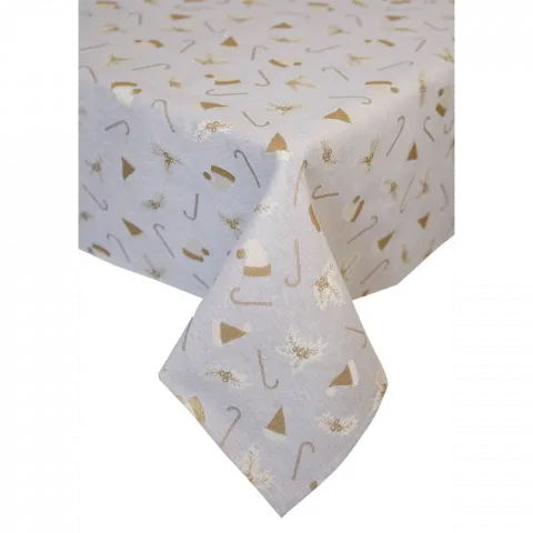 Скатертина Прованс 136х136 см Шапочки на бежевому