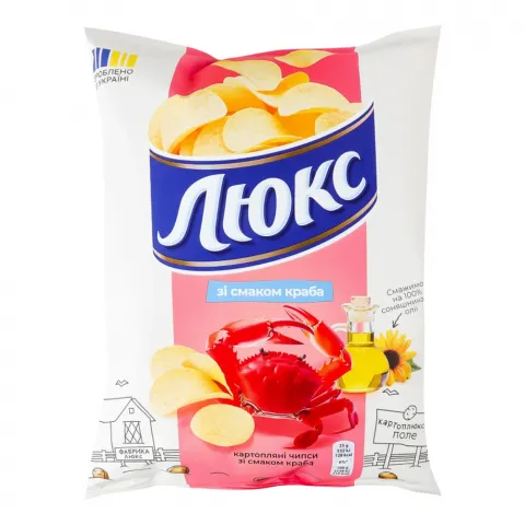Чипси Люкс 105 г зі смаком краба