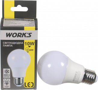 Лампа LED WORK`S звичайна біла 10 Вт E27