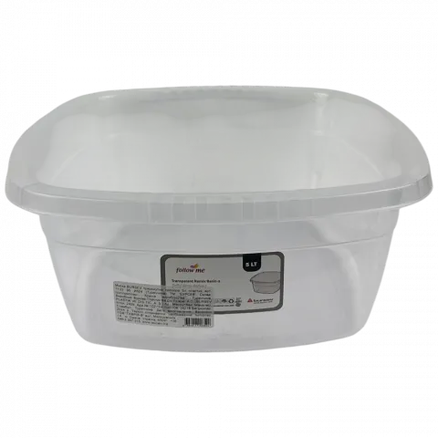 Миска BURSEV прямокутна, прозора, 5л, пластик, арт. 1133 95 И524 (Туреччина)