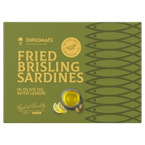 Конс Сардини Brisling 100 г в олив олії з лимоном (Латвія)