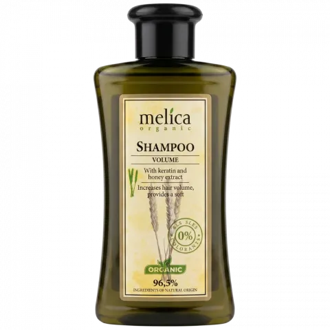Шампунь Melica Organic 300 мл з кератином та екстр. меду. Великий об`єм