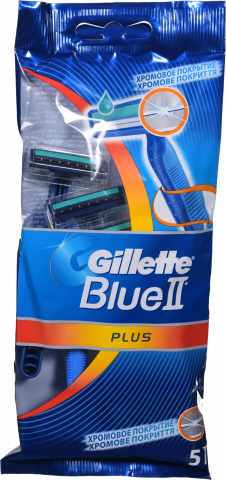 Станок однораз. дгоління Gillette 5 шт. Blu-2 Plus Ultra Grip 40519