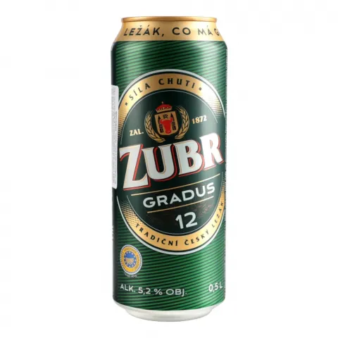 Пиво ZUBR 0,5 з/б Gradus 5,2 И298