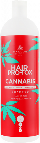 Шампунь д/волосся Kallos 1 л Pro-Tox з олією коноплі