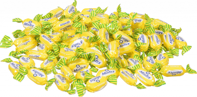 Цукерки Рошен Mintex зі смаком лимону та ментолу ваг.