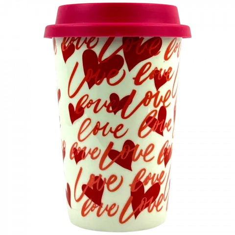 Склянка порц. GGP біла Love 410 мл з криш. 75006419
